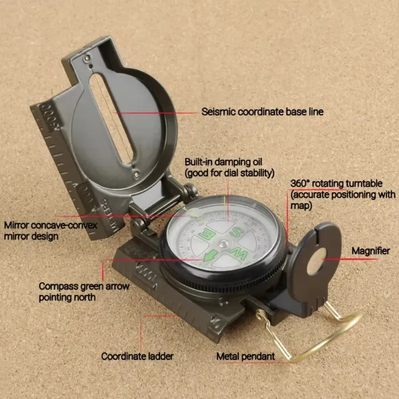 Portable Survival Compass – Waterproof & Glow-in-the-Dark