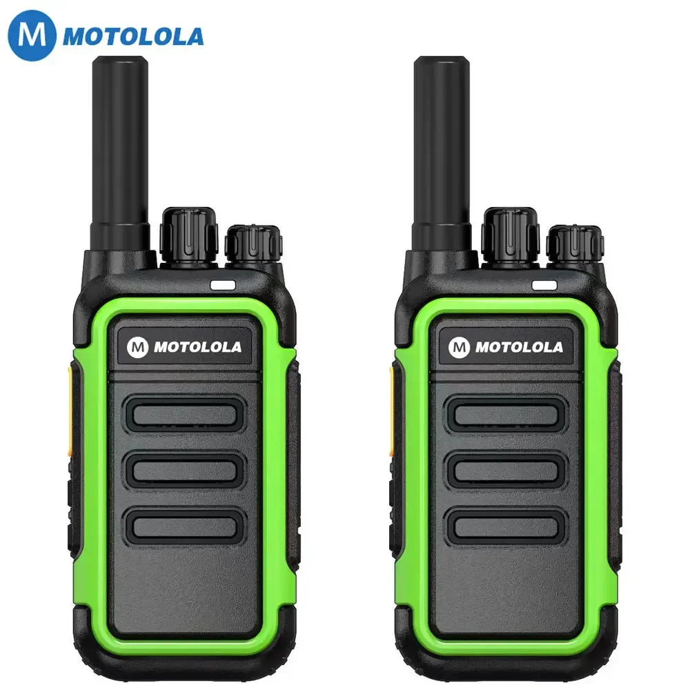 Motolola F1 Mini Walkie Talkie Set – Long Range Two-Way Radio with 16 Channels (2 Pack)