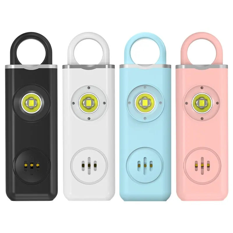 Personal Safety Alarm with LED Light – 130dB Emergency Siren with Rechargeable Battery