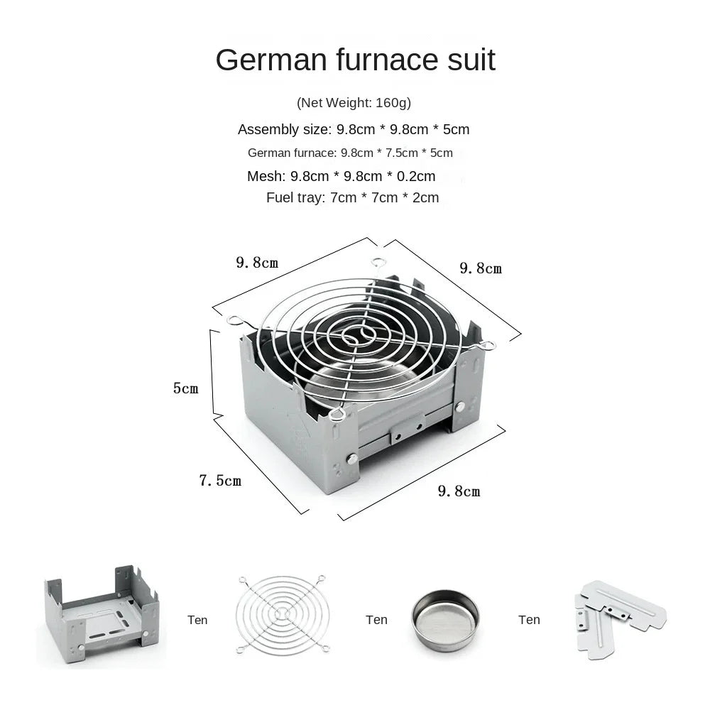 Camping Stove – Portable Survival Gas Stove with Wind Protection Options