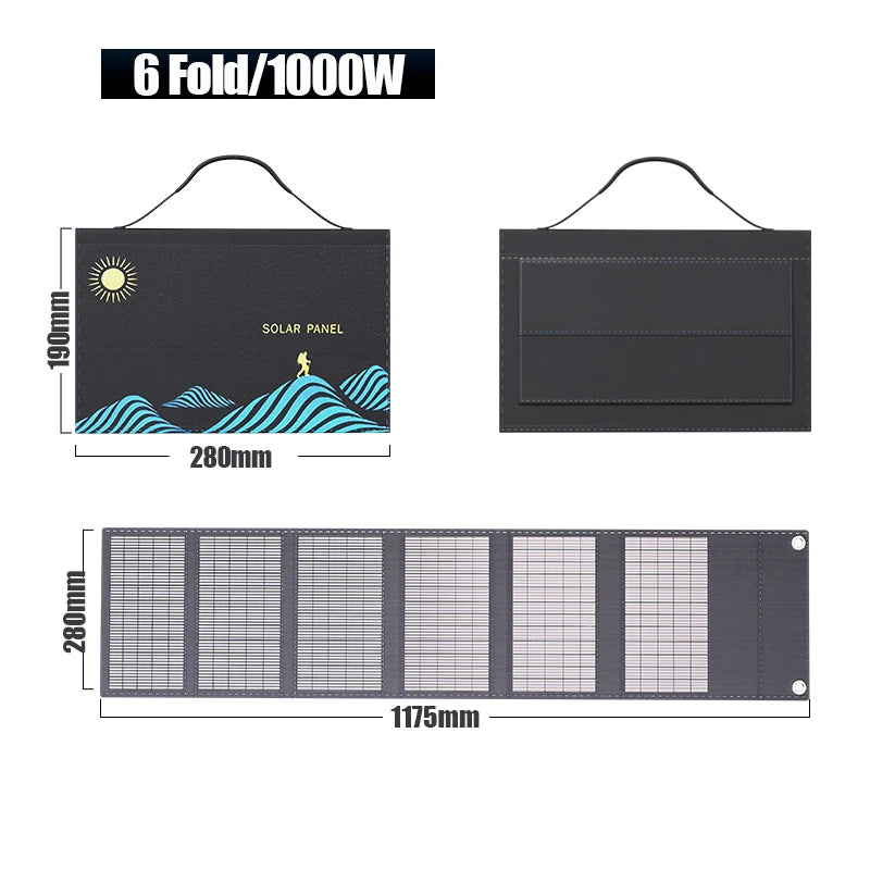 600W/1000W Foldable Solar Panel Bag