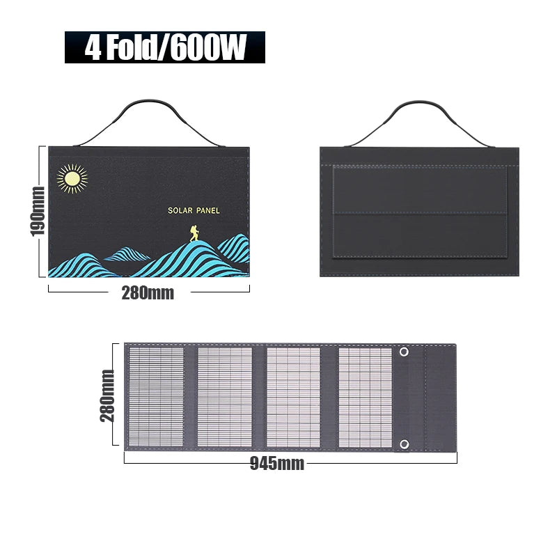 600W/1000W Foldable Solar Panel Bag