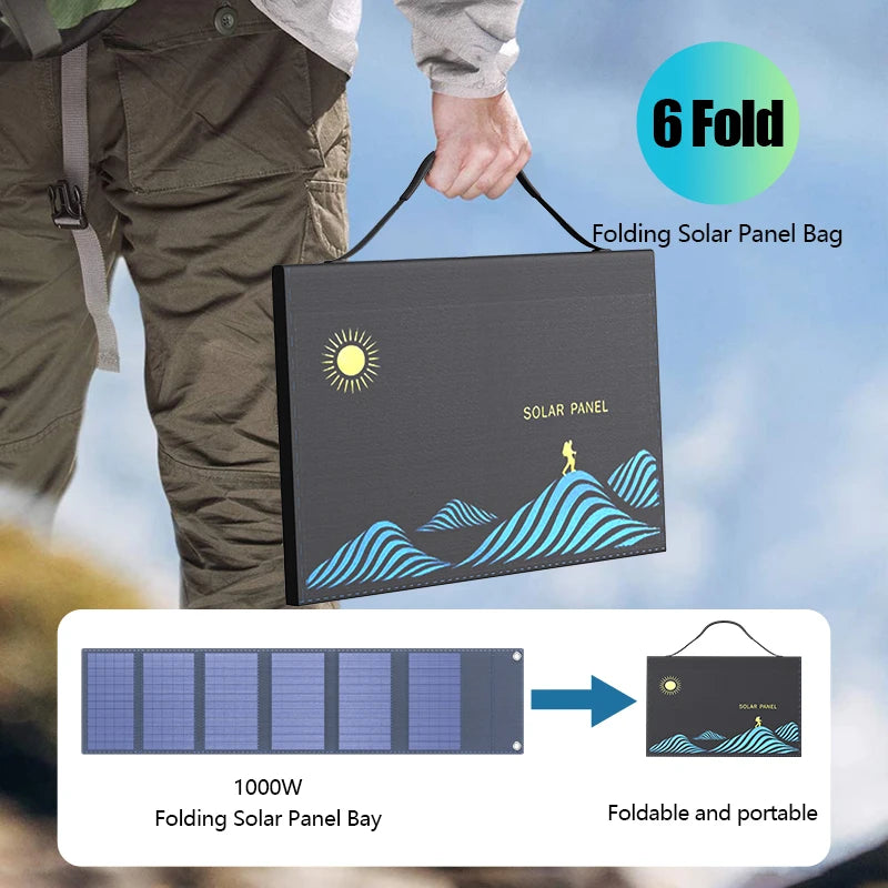 600W/1000W Foldable Solar Panel Bag