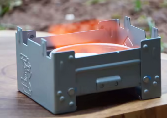 Camping Stove – Portable Survival Gas Stove with Wind Protection Options